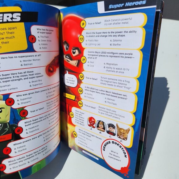 LEGO DC Comics Super Heroes Ultimate Quiz Book Paperback Brain Teaser Riddles Fa - Picture 6 of 9